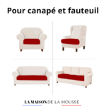 housse de canapé pour protection des coussins