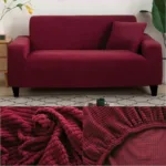 Housse de Canapé Bordeaux Microfibre