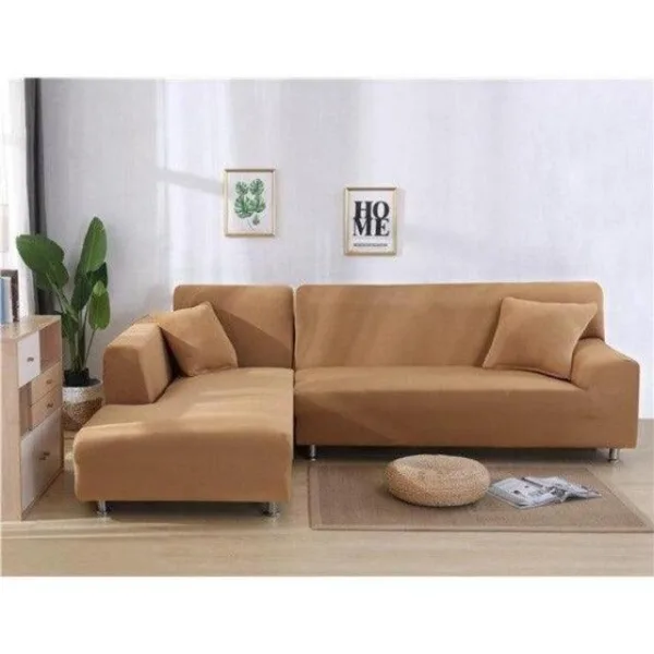 Housse De Canapé d'Angle Camel