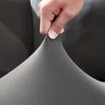 housse de canapé d'angle en tissu gris