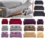 housse de canapé mauve en velours