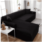 housse de canapé élégante velours noir