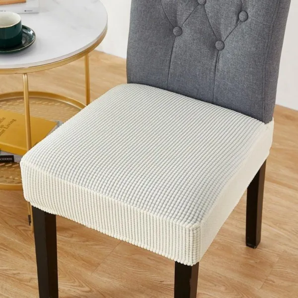 Housse De Chaise Assise Blanc Crème