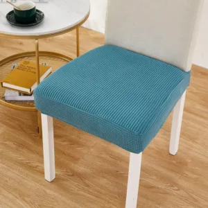 Housse De Chaise Assise Bleu