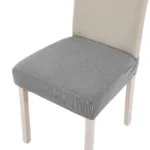 housse pour chaise de salle à manger gris clair