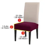 housse de chaise confortable rouge vin