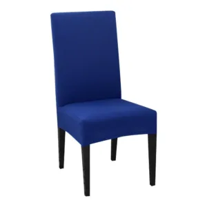 Housse De Chaise Classique Extensible - Bleu espace