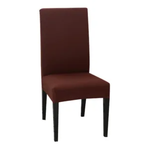 Housse De Chaise Classique Extensible - Marron