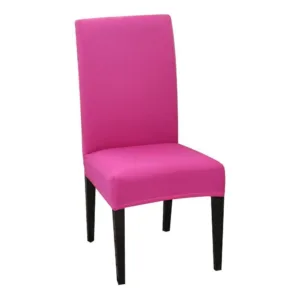 Housse De Chaise Classique Extensible - Rose Rouge