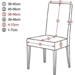 housse de chaise antrasai à motif extensible