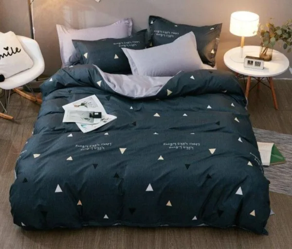 Housse De Couette De Lit Triangle - Polyester & Coton