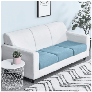 Housse de Coussin Bleu Ciel Pour Siège D'assise De Canapé - Fauteuil