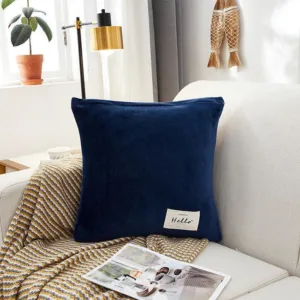 Housse De Coussin En Velours Bleu marine