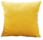 Housse De Coussin En Velours Jaune