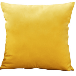 Housse De Coussin En Velours Jaune