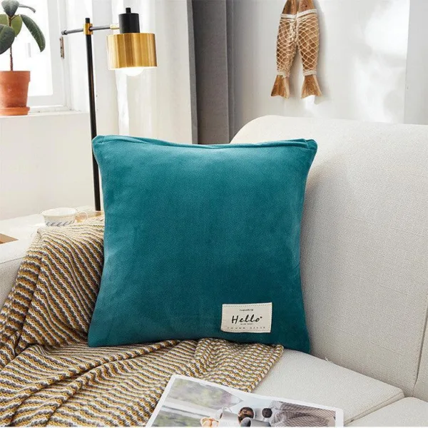 Housse De Coussin En Velours Lac Bleu