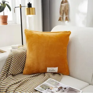 Housse De Coussin En Velours Orange