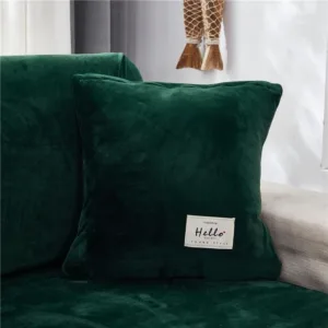 Housse De Coussin En Velours Vert