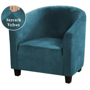 Housse De Fauteuil Club - Velours Vert