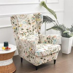 Housse De Fauteuil Floral Avec Accoudoir | Extensible | Universelle