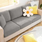 housse de canapé gris clair coussin de dossier