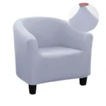 Housse Gris clair De Fauteuil Club - Extensible