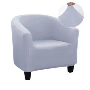 Housse Gris clair De Fauteuil Club - Extensible