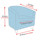 protection de fauteuil club gris clair extensible