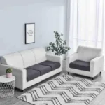 housse pour coussin d'assise gris foncé