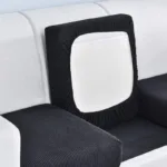 protection de coussin noir pour canapé et fauteuil