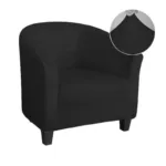 Housse Noir De Fauteuil Club