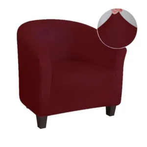 Housse Rouge vin De Fauteuil Club - Extensible