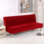 housse clic clac en velours rouge