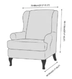 couvre fauteuil gris foncé